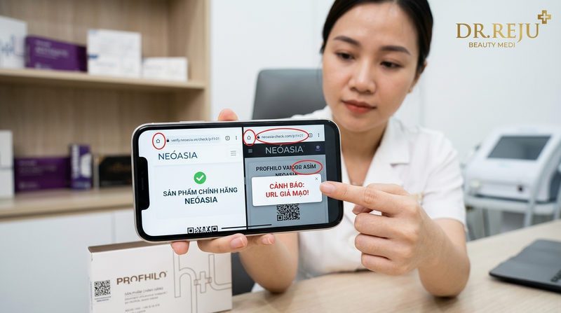 Cách nhận diện URL giả mạo và xử lý lỗi khi quét mã QR Profhilo