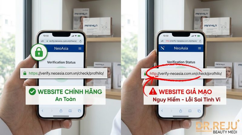 Cảnh báo bảo mật: Cách nhận biết link website giả mạo khi quét mã QR Profhilo