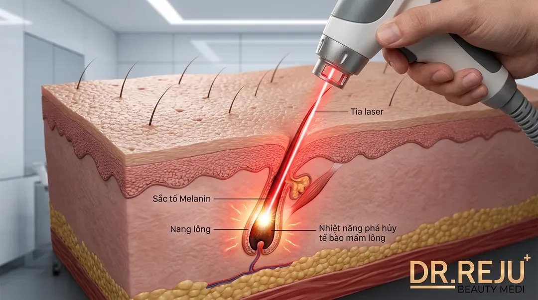 Cơ chế sinh lý học: Triệt lông vĩnh viễn hoạt động như thế nào?