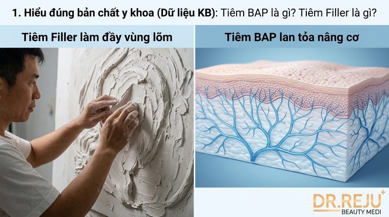 Hiểu đúng bản chất y khoa (Dữ liệu KB): Tiêm BAP là gì? Tiêm Filler là gì?