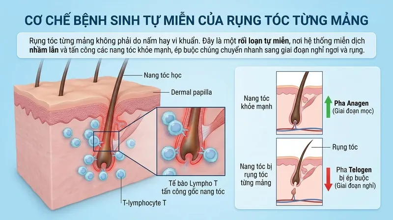 Rụng tóc từng mảng ở nam giới (Alopecia Areata) là gì? [Cần dữ liệu KB]