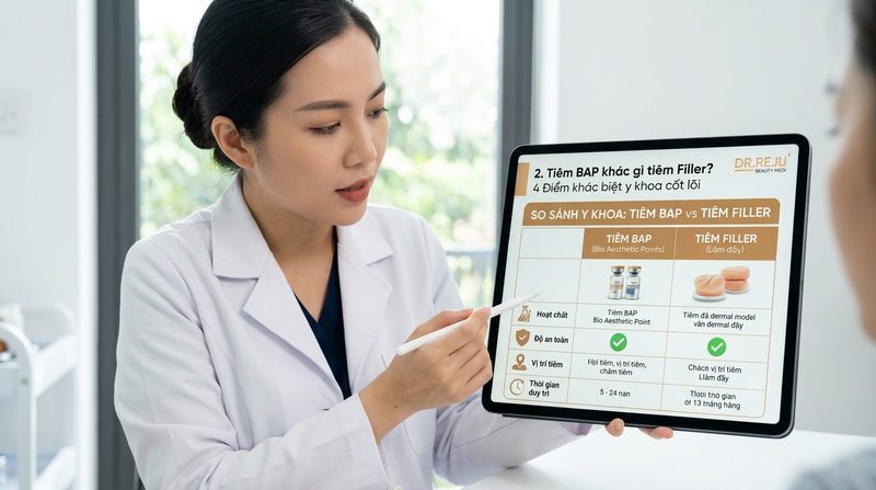 Tiêm BAP khác gì tiêm Filler? 4 Điểm khác biệt y khoa cốt lõi