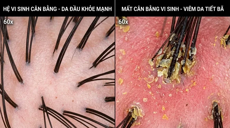 Ma trận Microbiome: Mối liên hệ giữa hệ vi sinh và viêm phễu nang lông (Cần dữ liệu KB)