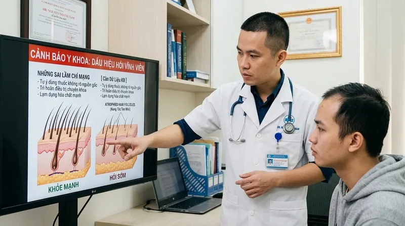 Cảnh báo Y khoa: Những sai lầm "chí mạng" khi tìm cách trị hói sớm [Cần dữ liệu KB]