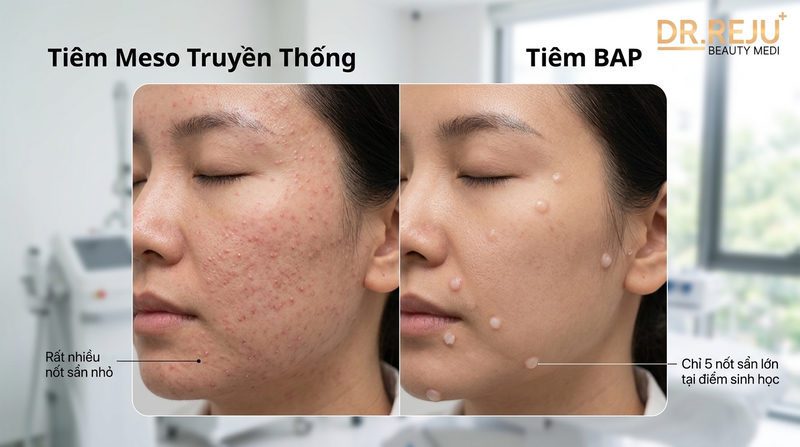 Phân biệt bổ sung: So sánh tiêm BAP và tiêm Meso truyền thống