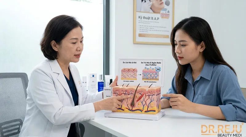 Tiêm Profhilo là gì? Cơ chế trẻ hóa da bằng HA nồng độ cao