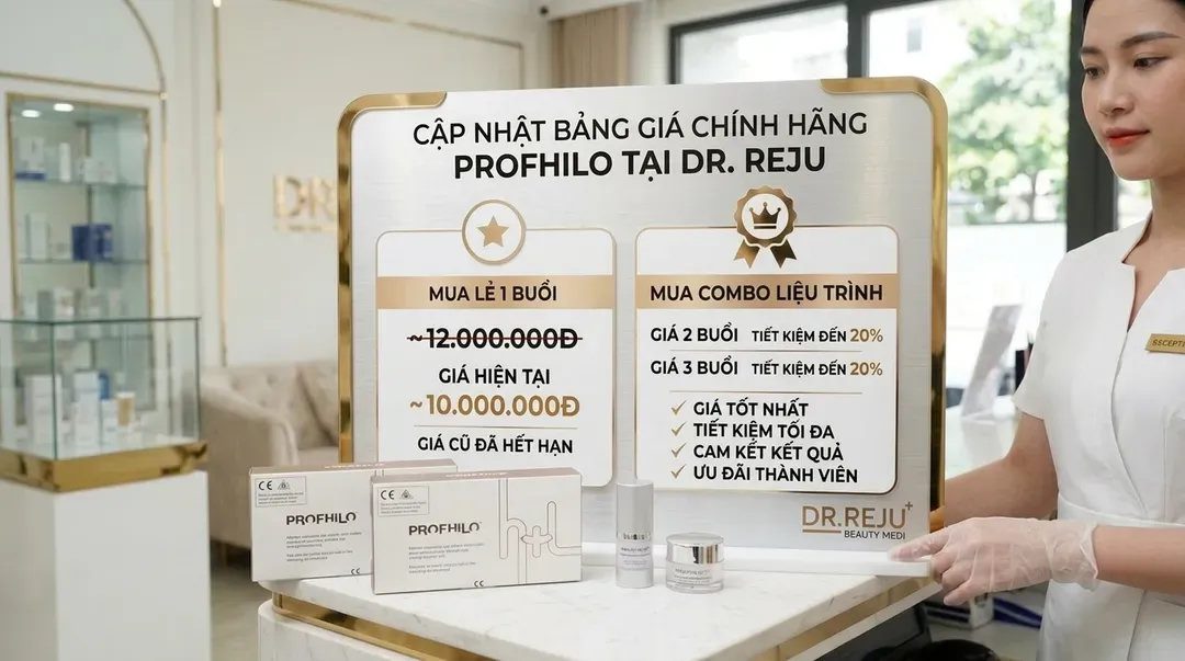 Cập nhật bảng giá tiêm Profhilo chính hãng tại Dr. Reju
