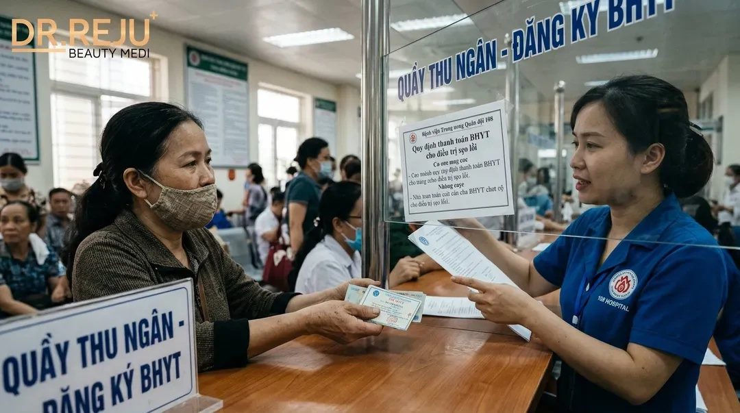 Điều trị sẹo lồi ở Bệnh viện 108 có được thanh toán BHYT không?