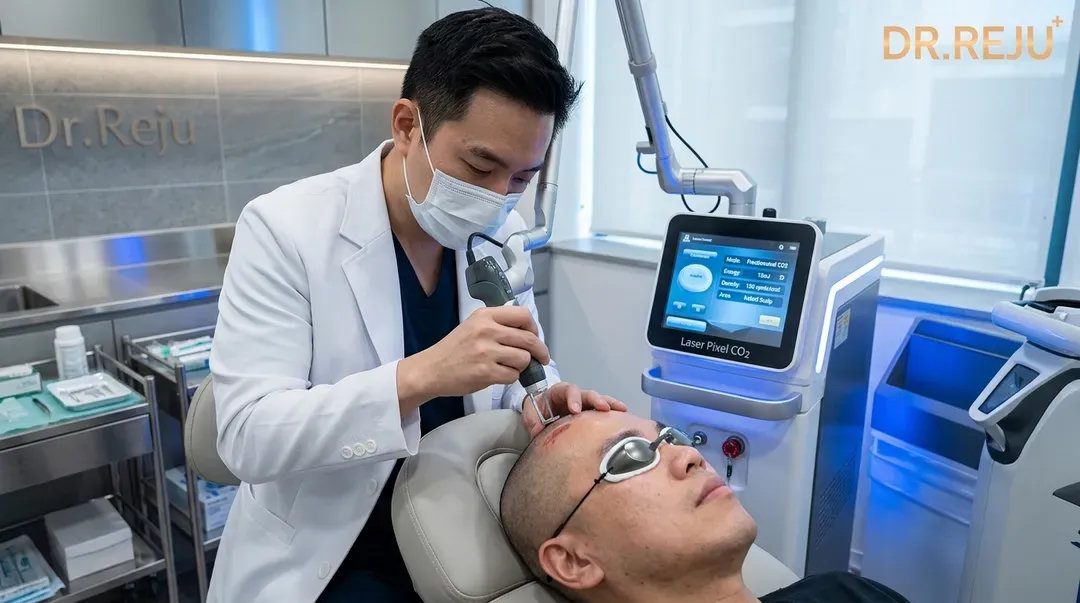 Phác đồ 2026 tại Dr. Reju: Cách điều trị sẹo lồi mới hình thành & phục hồi nang tóc