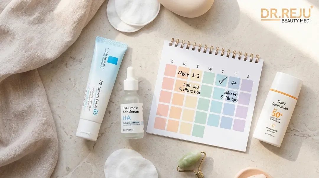 Phác đồ Skincare sau laser se khít lỗ chân lông & Đa trị liệu